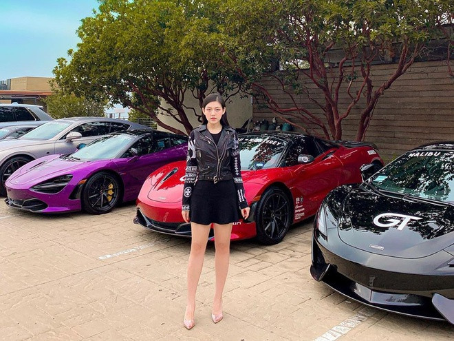 Nguyễn Đặng Tiểu Giang (sinh năm 1993) từng gây "choáng" cho nhiều người bởi độ giàu có. Cô là con gái của đại gia kinh doanh xe hơi thường và siêu xe tại Việt Nam. Vì vậy, 9X có cơ hội trải nghiệm hơn 50 dòng siêu xe từ Huracan, Bentley, Rolls-Royce đến Maserati... từ nhiều năm trước.