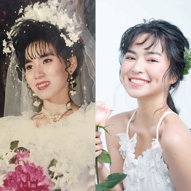 Tra Long 'Mat biec' khoe nhan sac noi bat thoi tre cua me