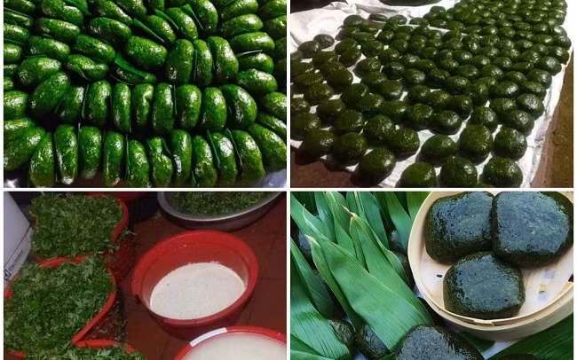 Loai banh mau xanh dac san mien nui hut dan Ha thanh-Hinh-4