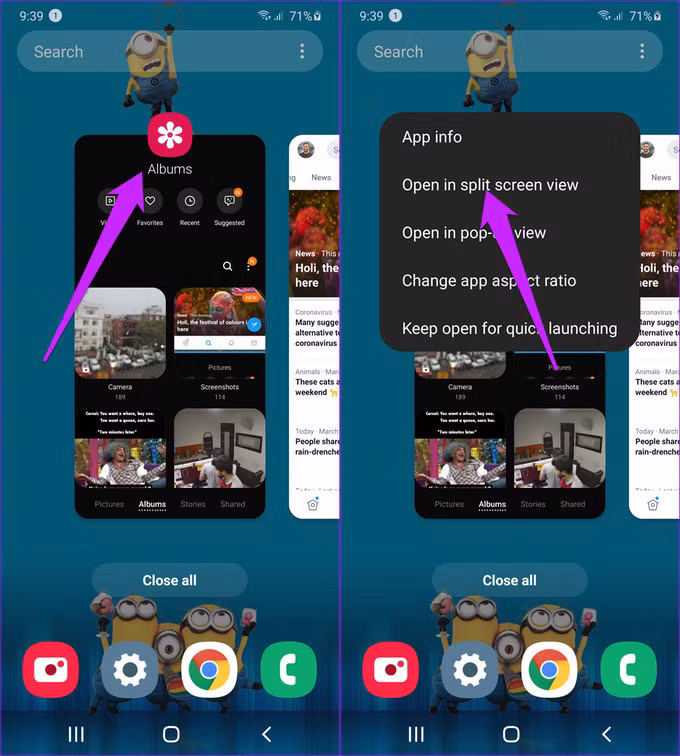 Cách sử dụng tính năng chia đôi màn hình trên Galaxy S20 ảnh 2