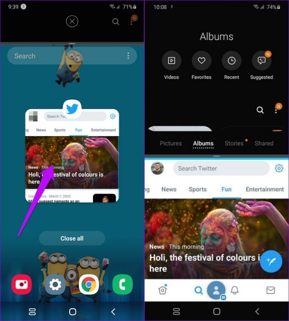 Cách sử dụng tính năng chia đôi màn hình trên Galaxy S20 ảnh 3