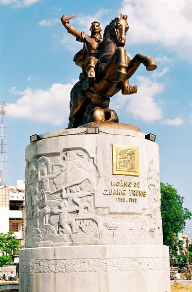 Tượng đài vua Quang Trung tại trung tâm TP Quy Nhơn được xây dựng bằng bê tông khánh thành năm 1976 đã trở thành một biểu tượng không chính thức của TP Quy Nhơn từ đó đến nay. Vào năm 2007, bức tượng này đã được nâng cấp bằng một tượng mới bằng chất liệu đồng, nặng 13 tấn, cao 5,5m.