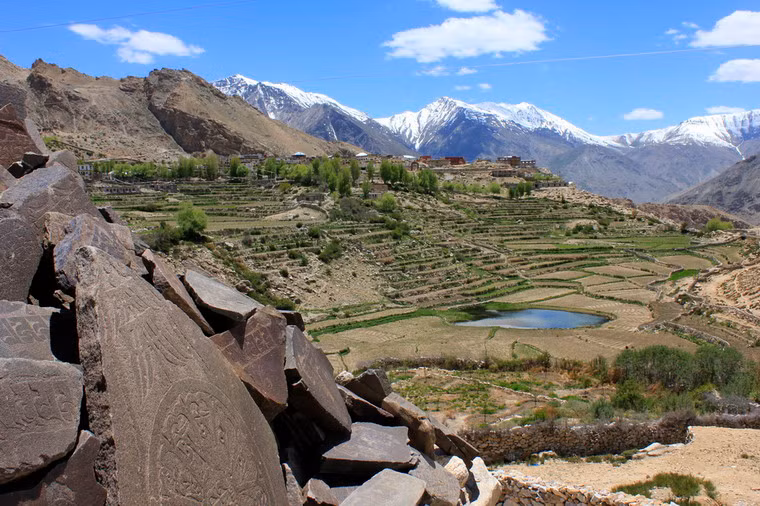Làng Nako ở Kinnaur, Ấn Độ.