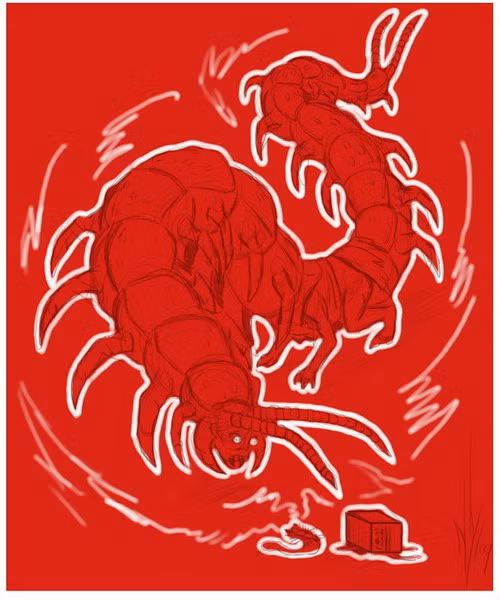 Omukade là loài rết khổng lồ sống ở các vùng núi Nhật Bản. Thức ăn khoái khẩu của chúng là con người.