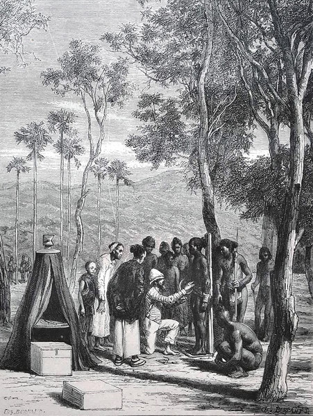 Tiến sĩ Harman khảo sát về nhân học tại một sắc tộc thiểu số ở Attapeu, Đông Nam Lào.