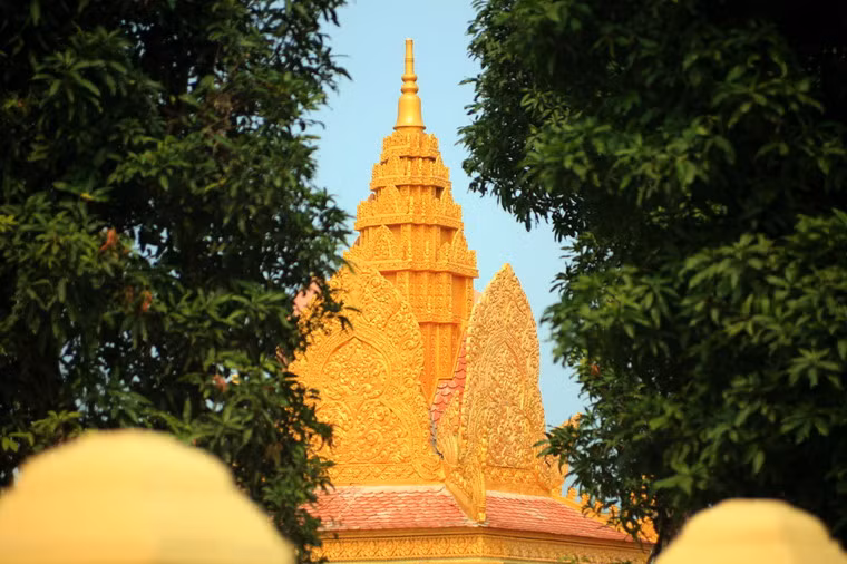 Nóc nhà thiêu được trạm trổ rất cầu kỳ.