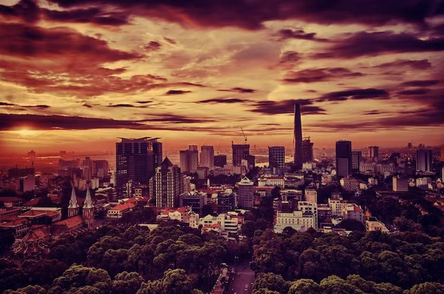 Hoàng hôn Sài Gòn.