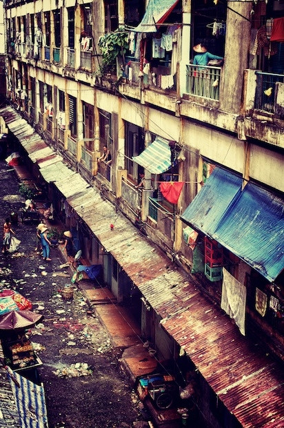 Một khu chung cư cũ.