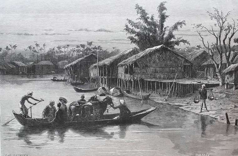 Đò ngang ở Huế.