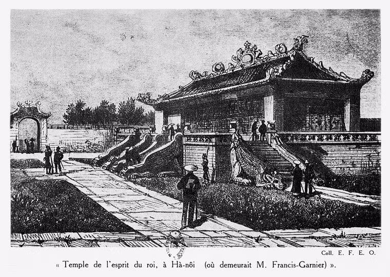 Điện thờ trong hoàng thành Hà Nội, nơi Francis Garnier từng nghỉ lại sau khi chiếm thành.