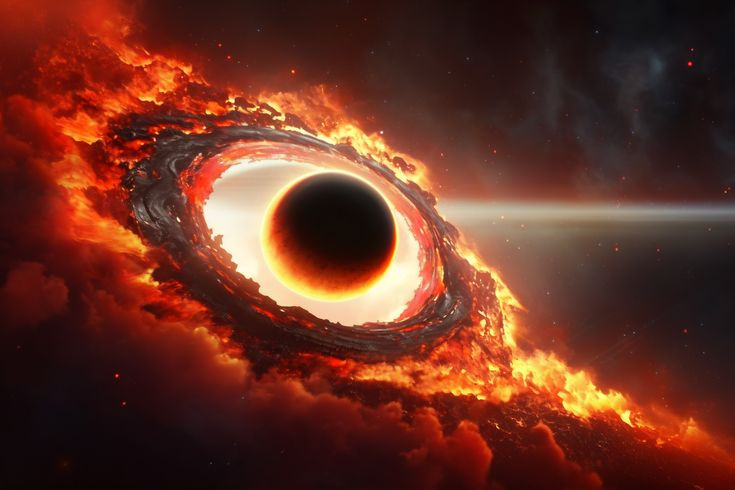  Khối lượng khổng lồ. Với khối lượng gấp 600.000 lần Mặt Trời, lỗ đen này thuộc loại lỗ đen trung gian, nằm giữa lỗ đen sao và lỗ đen siêu khối lượng. Ảnh: Pinterest.