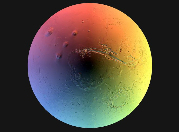  6. Không phải do nước tạo ra. Không giống như Grand Canyon, vốn được hình thành do xói mòn bởi sông Colorado, Valles Marineris có thể đã được tạo ra bởi hoạt động kiến tạo và sự nứt vỡ của lớp vỏ Sao Hỏa khi hành tinh này nguội dần. Ảnh: Pinterest.