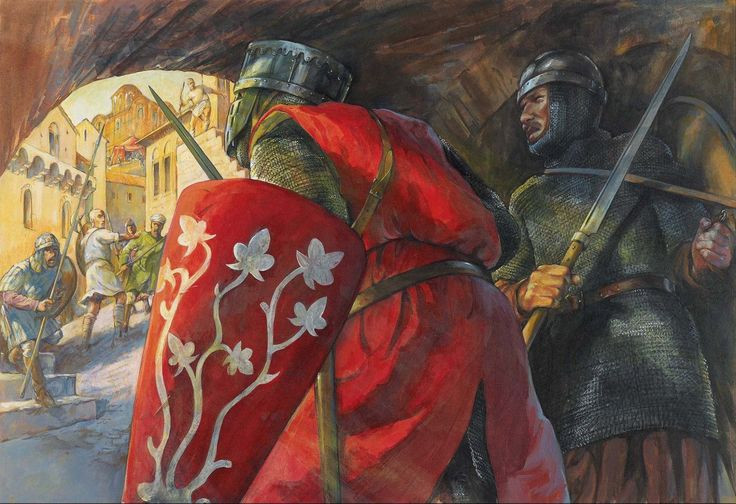  2. Cộng hòa Venice đóng vai trò quyết định trong cuộc chiến. Do thiếu tiền để trả cho đội tàu của Venice, quân Thập tự chinh đồng ý giúp Venice đánh Zara, một thành phố Thiên Chúa giáo. Đây là lần đầu tiên một cuộc Thập tự chinh tấn công một thành phố có cùng đức tin tôn giáo. Ảnh: Pinterest.