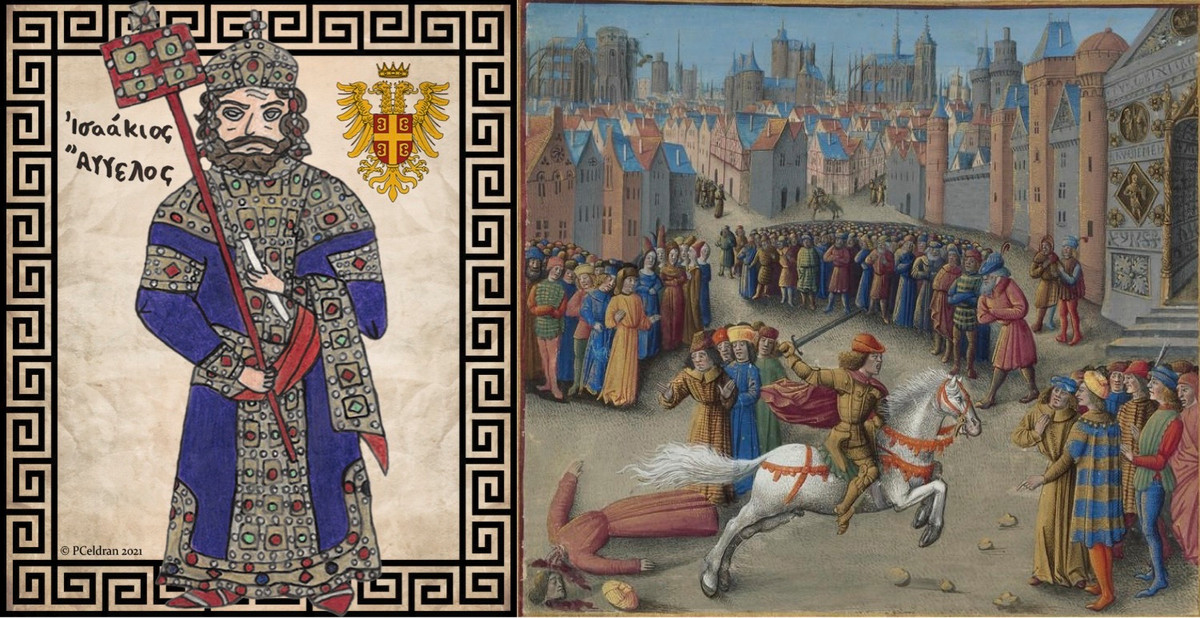  3. Cuộc chiến bị thao túng bởi một hoàng tử Byzantine. Alexios IV Angelos, một hoàng tử Byzantine bị phế truất, hứa sẽ trả một khoản tiền lớn nếu quân Thập tự chinh giúp ông lấy lại ngai vàng. Lời hứa này đã lôi kéo quân Thập tự chinh tấn công Constantinople. Ảnh: Pinterest.