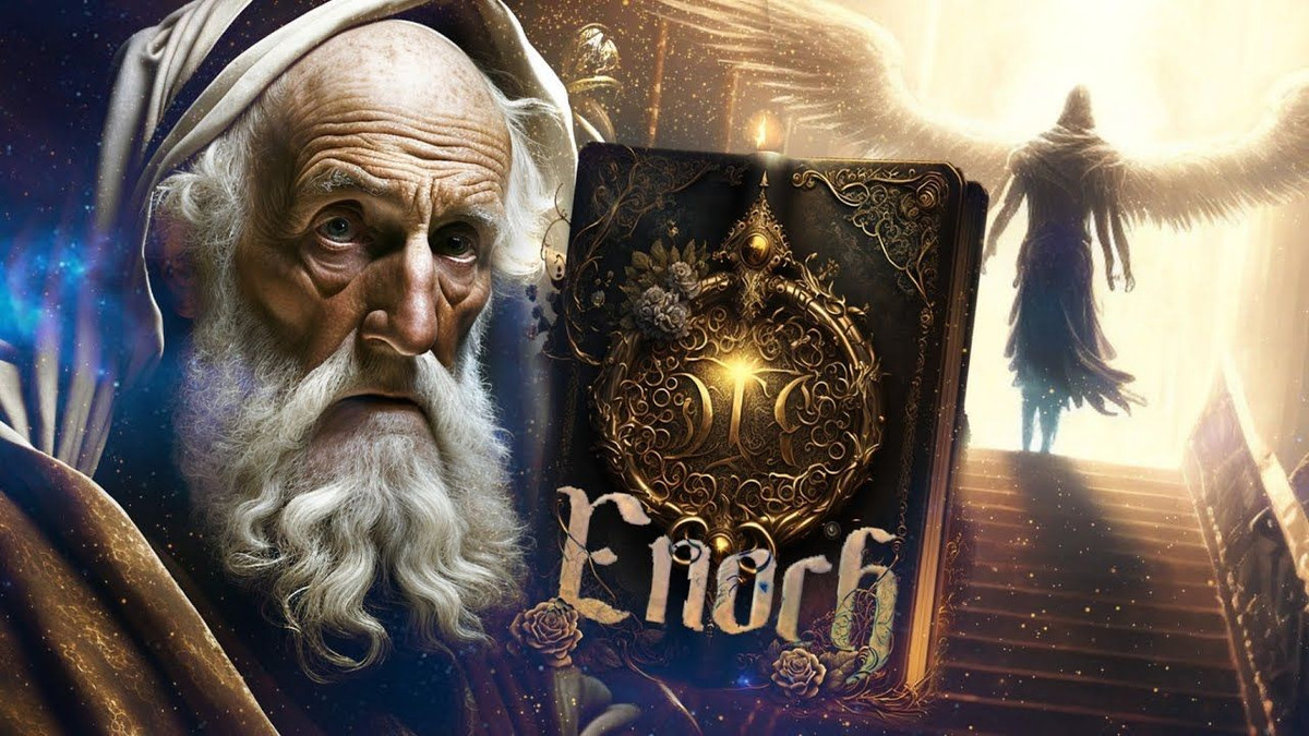  7. Sách Enoch và câu chuyện về Nephilim. Sách Enoch (một văn bản không có trong Kinh Thánh chính thống) kể rằng các thiên thần sa ngã, gọi là Watcher, đã kết hôn với phụ nữ loài người và sinh ra Nephilim. Ảnh: Pinterest.
