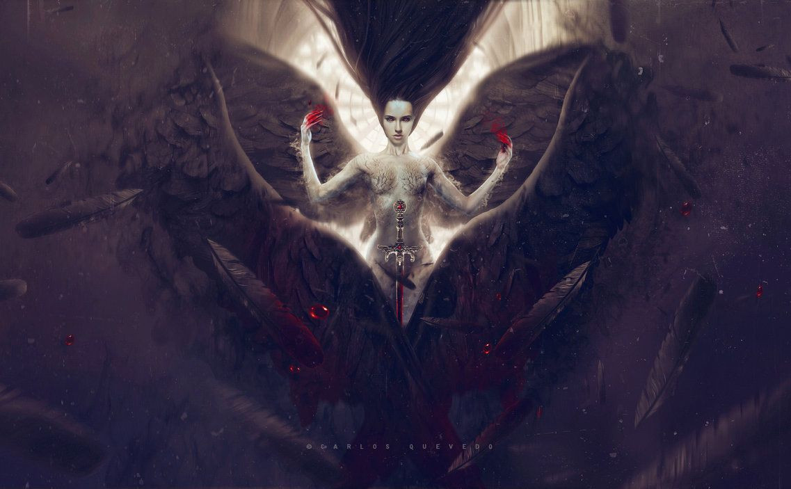  1. Xuất hiện trong Kinh Thánh. Nephilim được đề cập trong Sách Sáng Thế Ký 6:1-4, mô tả chúng là con của "các con trai của Đức Chúa Trời" và "các con gái loài người". Ảnh: Pinterest.