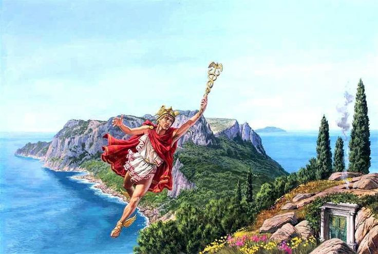  1. Thần Hermes có thể di chuyển giữa các thế giới. Thần Hermes là một trong số ít vị thần có thể tự do đi lại giữa đỉnh Olympus, trần gian và cả địa ngục, nhờ vào tốc độ và đôi dép có cánh đặc trưng. Ảnh: Pinterest.