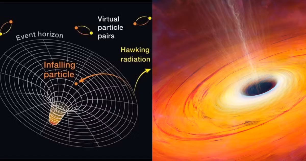  3. Hố đen có thể bốc hơi hoàn toàn. Nếu không có vật chất bổ sung, hố đen sẽ mất dần khối lượng qua bức xạ Hawking và cuối cùng biến mất, để lại một vụ nổ năng lượng cao. Ảnh: Pinterest.