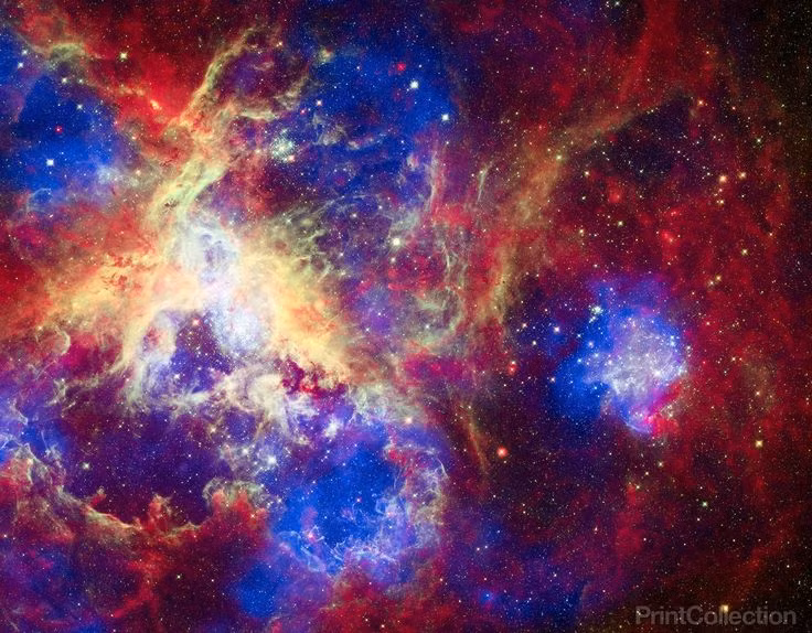  2. Lớn hơn nhiều so với Tinh vân Orion. Tinh vân Tarantula có đường kính khoảng 1.000 năm ánh sáng, lớn hơn nhiều so với Tinh vân Orion (M42), một trong những khu vực hình thành sao gần Trái Đất nhất. Ảnh: Pinterest.