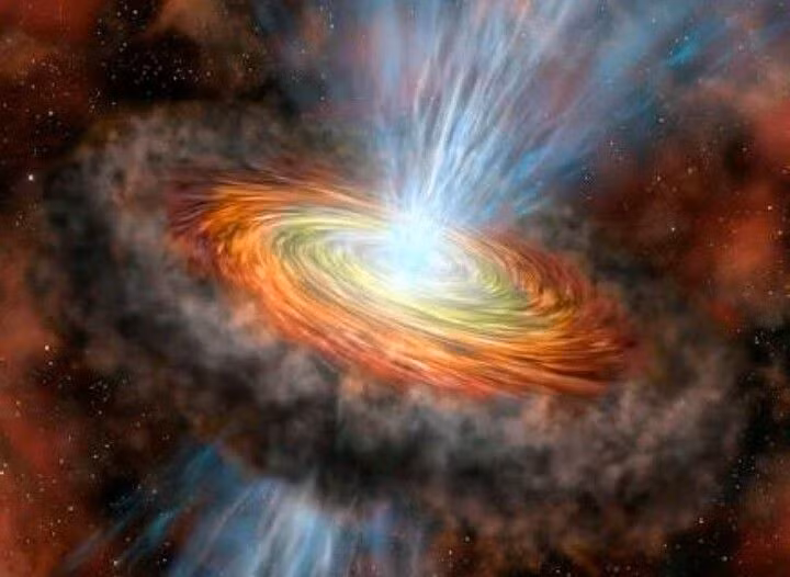  1. Tiền sao hình thành từ các đám mây khí và bụi. Tiền sao ra đời từ các đám mây phân tử khổng lồ trong không gian. Khi một phần của đám mây này sụp đổ do lực hấp dẫn, nó bắt đầu nóng lên và dần trở thành một tiền sao. Ảnh: Pinterest.