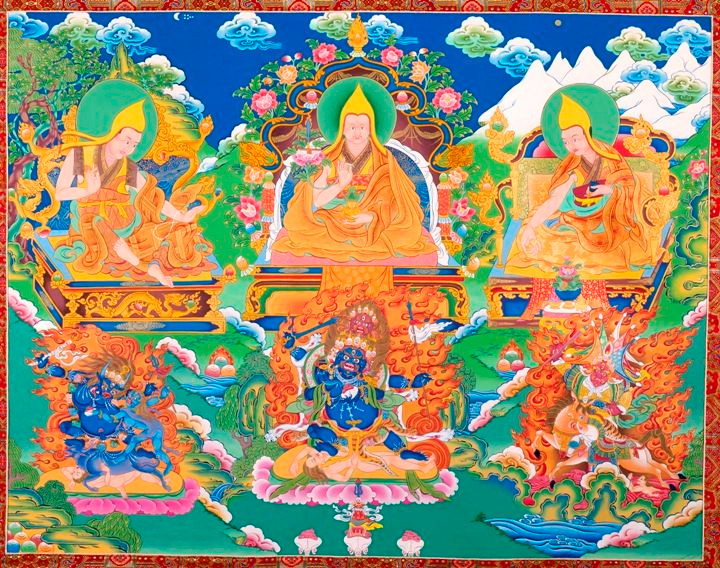  10. Hóa thân chuyển thế (Tulku).Nhiều Lạt Ma cao cấp, như Đức Đạt Lai Lạt Ma, được tin rằng có thể chọn nơi và thời điểm tái sinh để tiếp tục giúp đỡ chúng sinh. Hệ thống hóa thân này giúp duy trì dòng truyền thừa Mật Tông qua các đời. Ảnh: Pinterest.