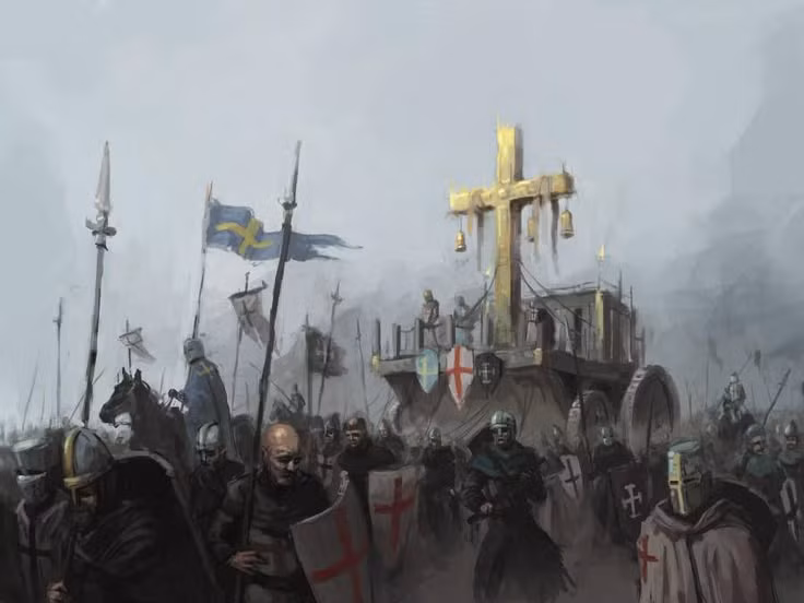  4. Cuộc Thập tự chinh thứ tư lại tấn công… Constantinople . Thay vì chiến đấu chống lại người Hồi giáo, quân Thập tự chinh thứ tư (1202-1204) lại cướp phá Constantinople - thủ đô của Đế quốc Byzantine (Cơ Đốc giáo), gây ra rạn nứt lớn giữa phương Đông và phương Tây. Ảnh: Pinterest.