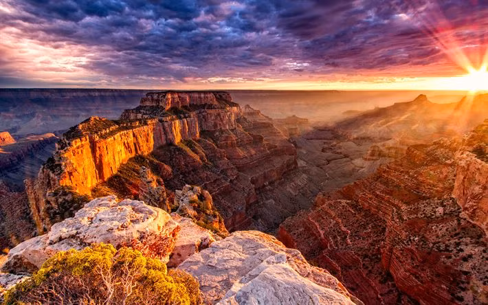  8. Một trong bảy kỳ quan thiên nhiên của thế giới. Grand Canyon được UNESCO công nhận là Di sản Thế giới và được cộng đồng du lịch mệnh danh là một trong bảy kỳ quan thiên nhiên nổi tiếng nhất thế giới đương đại. Ảnh: Pinterest.