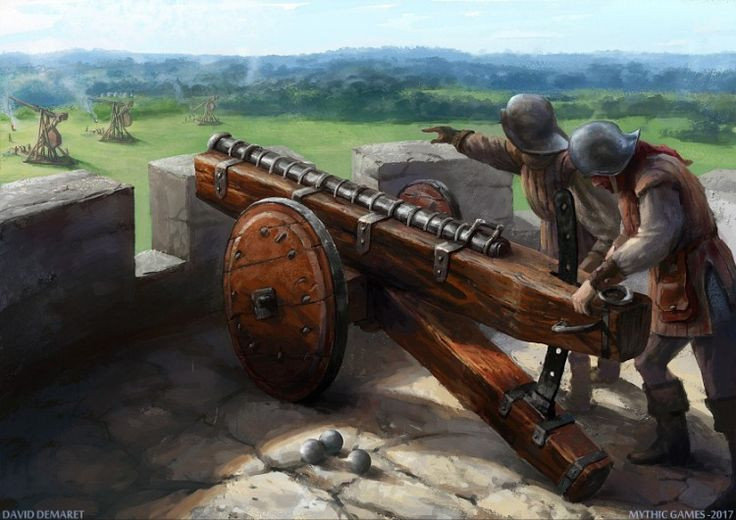  2. Nguyên lý hoạt động. Súng thần công hoạt động nhờ vào phản lực được tạo ra khi thuốc súng trong nòng được đốt cháy, đẩy viên đạn ra ngoài với tốc độ cao. Ảnh: Pinterest.