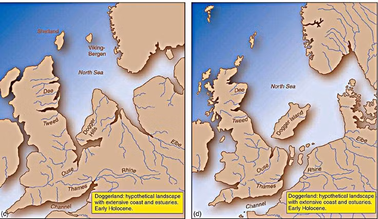  8. Các nhà khoa học đang cố gắng tái tạo Doggerland. Với công nghệ khảo cổ dưới nước và mô phỏng địa hình số, các nhà khoa học đang tái hiện lại bản đồ Doggerland để hiểu rõ hơn về địa lý, hệ sinh thái và cuộc sống con người tại vùng đất cổ đại này. Ảnh: Pinterest.
