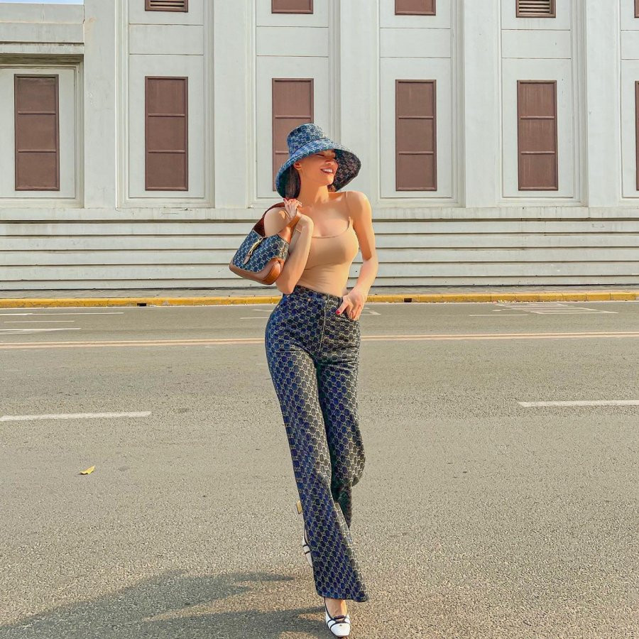 Hà Hồ đã cao hơn 1m70 nhưng vẫn lăng xê quần dài Ha Ho da cao hon 1m70 nhung van lang xe quan dai