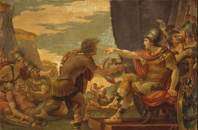 Không nản chí trước tình thế đó, Alexander Đại đế cho 30 người đàn ông trèo lên vách đá. Tuy nhiên, bộ lạc Ấn Độ đã thả đá xuống khiến số binh sĩ trên thiệt mạng.