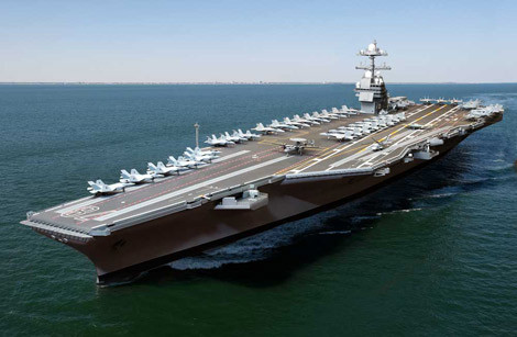 Phác họa hình ảnh tàu sân bay USS Gerald R.Ford (CVN-78).