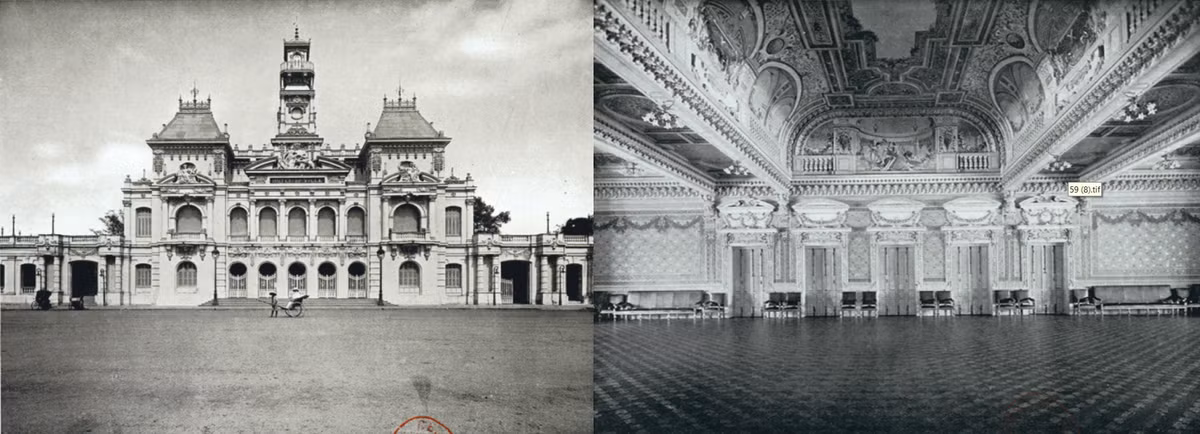 Tòa thị chính Sài Gòn (nay là UBND TP.HCM). Sau nhiều năm tranh cãi về địa điểm và đồ án thực hiện, cuối cùng vào ngày 15/5/1896, địa điểm đã được chấp thuận cho xây dựng tại lô đất ở cuối đại lộ Charner. Tòa nhà được đưa ra đấu thầu xây dựng vào ngày 21/8/1901, bên trúng thầu là nhà thầu Graf Jacques, với tổng số tiền dự kiến là 337.500 fr. Tháng 2/1909, lễ khánh thành tòa nhà được tiến hành.