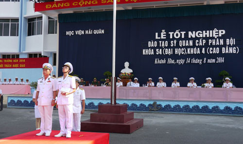 Học viên sĩ quan Hải quân duy nhất đạt loại giỏi.