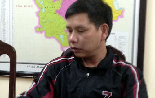 Anh Đỗ Tú Lam tại cơ quan công an.