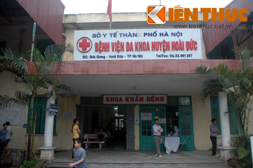 Bệnh viện Đa khoa Hoài Đức, Hà Nội nơi xảy ra vụ việc.