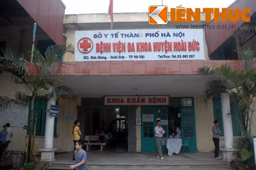 Bệnh viện Đa khoa Hoài Đức, Hà Nội nơi xảy ra vụ việc.