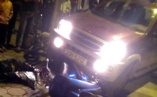 Hiện trường vụ tai nạn.