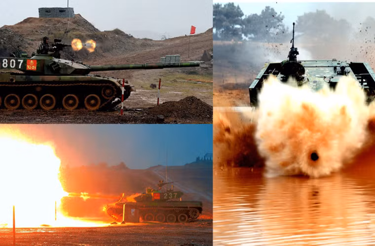 Cuộc thao diễn hỏa lực, tính cơ động của xe tăng chiến đấu chủ lực Type 96A diễn ra vào ngày 21/10 tại thao trường của một đơn vị thiết giáp Quân đội Trung Quốc.