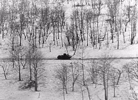 Ngày 12/3/1969, một xe thiết giáp của Liên Xô thay di chuyển tại Dalnerechenski.