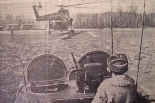 Trực thăng Liên Xô xuất hiện ở Damanski.