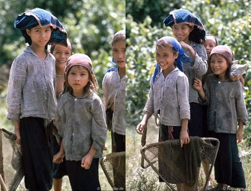 Vẻ hồn nhiên của những đứa trẻ.