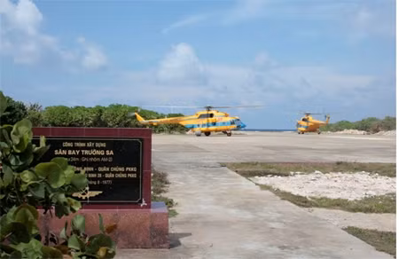 Sân bay trên đảo Trường Sa Lớn có thể tiếp nhận các loại trực thăng và máy bay tuần tiễu M-28.