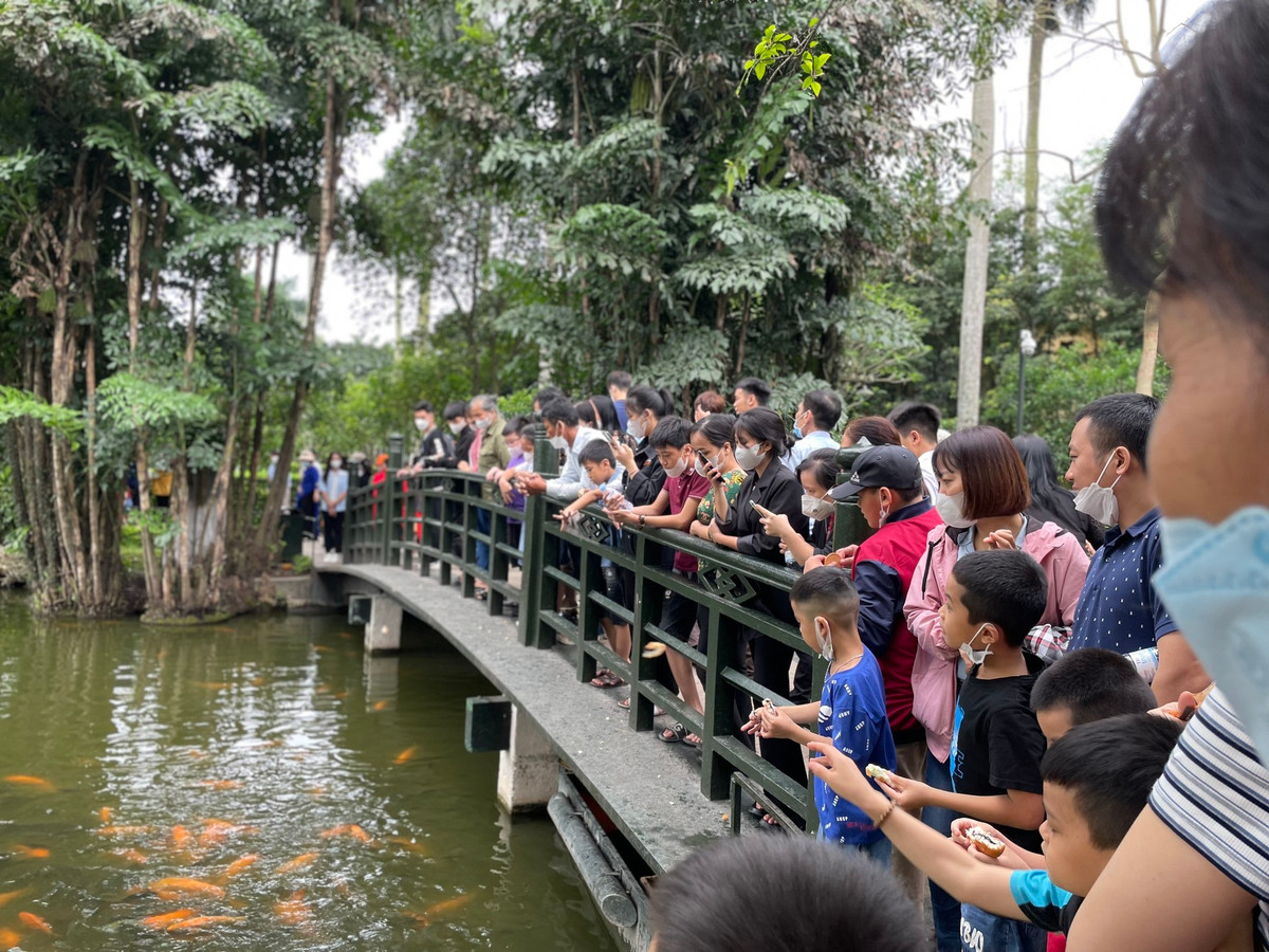 Dong nguoi trat tu xep hang vao lang vieng Bac Ho ngay thong nhat dat nuoc-Hinh-13