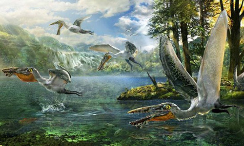 Hình ảnh phác họa loài thằn lằn bay bí ẩn. (Nguồn: Reuters).