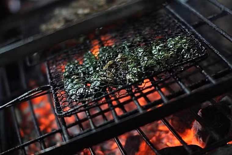 Thịt trâu nướng lá lốt chín ngọt, hơi dai, đậm đà hương vị đặc trưng từ lá lốt. Món ăn cực hấp dẫn khi dùng cùng với gia vị chanh ớt chua cay.