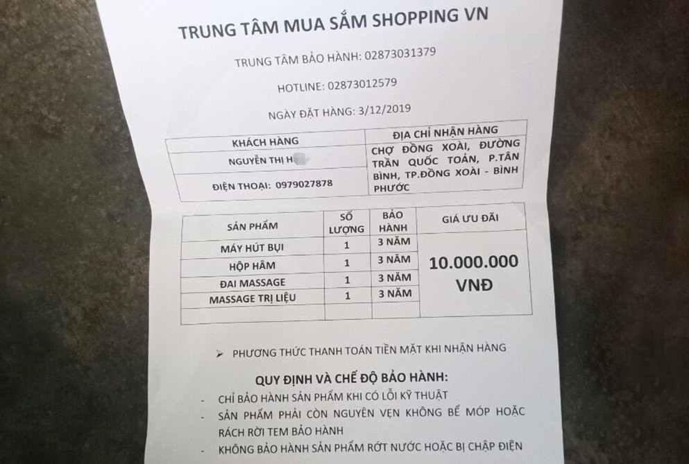 Tin ban hang tren ti vi, bi lua vai tram trieu dong