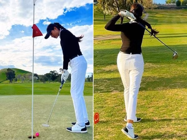 Pham Huong he choi golf la kin mit, khac han dan Hau que nha-Hinh-3