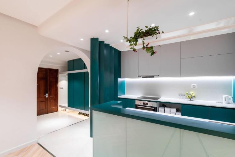 Căn hộ 130m2 thiết kế phòng ngủ độc, lạ như boong tàu ảnh 2