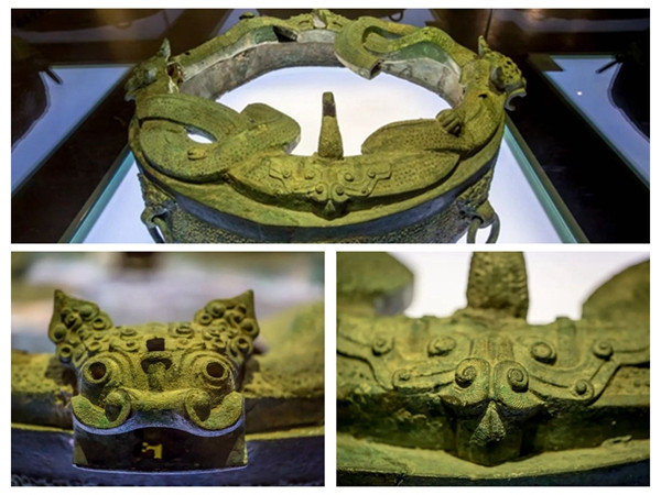 Tổng cộng có hơn 6.200 cổ vật bằng đồng được tìm thấy, ngoài 4 món trở thành bảo vật quốc gia của Trung Quốc, còn rất nhiều cổ vật tinh xảo khác. Đa phần cũng được chế tác bằng phương pháp chảy sáp hết sức tinh vi và khó tái hiện. Ảnh: Xinhua